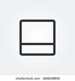 Grid and frame icon set vector isolated with line style and black color