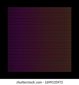 Grid with a gradient. Isolated on black. Straight lines.