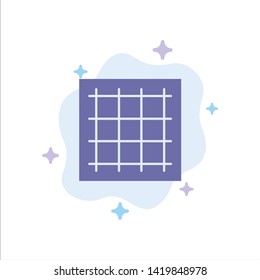 Grid, Graph, Drawing, area, software Blue Icon on Abstract Cloud Background