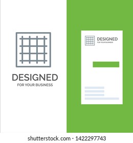 Grid, Graph, Drawing, area, software Grey Logo Design and Business Card Template