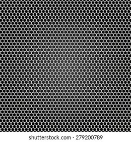Grid gray metal, black background