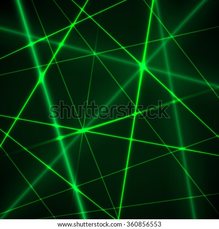 Grid Green Laser Rays Vector Background Stock Vector (Royalty Free