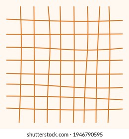 Dibujo manual de cuadrícula de objetos de patrones vectoriales gráficos para elementos de objeto y adorno