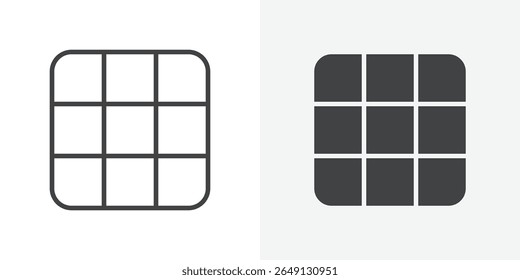 Grid icon 2 Outline vector sign