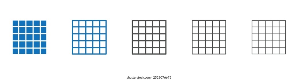 Grid icon Isolated flat vector in outline