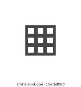 Grid icon isolated on white background. Display option symbol modern, simple, vector, icon for website design, mobile app, ui. Vector Illustration