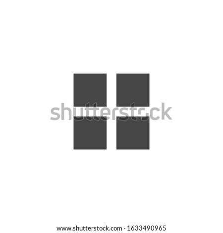 Grid icon isolated on white background. Display option symbol modern, simple, vector, icon for website design, mobile app, ui. Vector Illustration