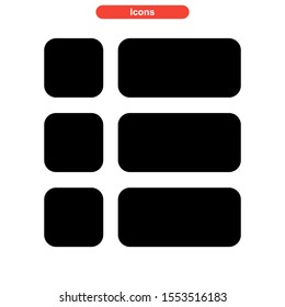 grid icon isolated sign symbol vector illustration - high quality black style vector icons
