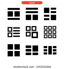 grid icon isolated sign symbol vector illustration - Collection of high quality black style vector icons
