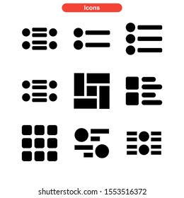 icono de cuadrícula símbolo de signo aislado ilustración vectorial - Colección de iconos vectoriales de estilo negro de alta calidad
