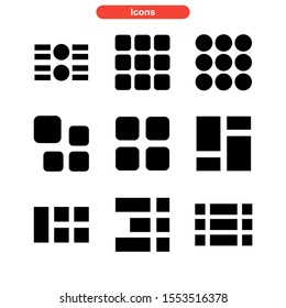 grid icon isolated sign symbol vector illustration - Collection of high quality black style vector icons
