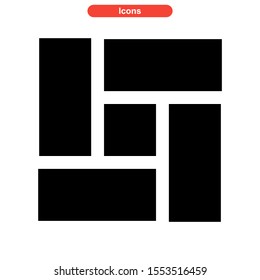 grid icon isolated sign symbol vector illustration - high quality black style vector icons
