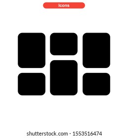 grid icon isolated sign symbol vector illustration - high quality black style vector icons
