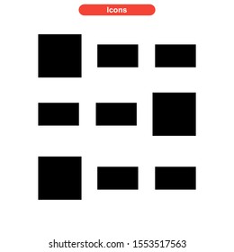 grid icon isolated sign symbol vector illustration - high quality black style vector icons
