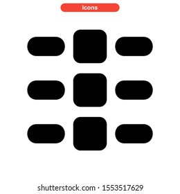 grid icon isolated sign symbol vector illustration - high quality black style vector icons
