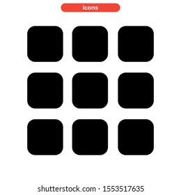 grid icon isolated sign symbol vector illustration - high quality black style vector icons
