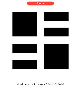 grid icon isolated sign symbol vector illustration - high quality black style vector icons
