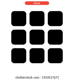 grid icon isolated sign symbol vector illustration - high quality black style vector icons
