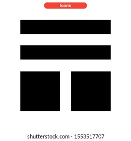 grid icon isolated sign symbol vector illustration - high quality black style vector icons
