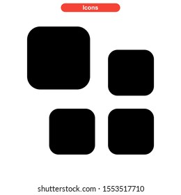 grid icon isolated sign symbol vector illustration - high quality black style vector icons
