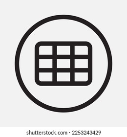 Grid icon in line style about camera, use for website mobile app presentation