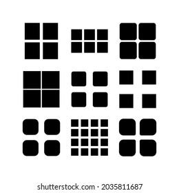 grid icon or logo isolated sign symbol vector illustration - Collection of high quality black style vector icons
