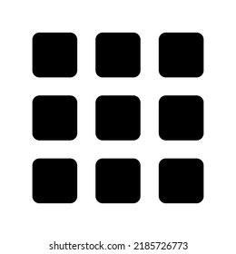 icono de cuadrícula o logotipo símbolo de signo aislado ilustración vectorial - iconos vectoriales de estilo negro de alta calidad
