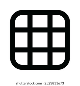 Grid icon. grid, pixel, graphic design, edit tools, graphic tool, interface, layout, design, square. Vector icon illustration
