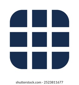 Grid icon. grid, pixel, graphic design, edit tools, graphic tool, interface, layout, design, square. Vector icon illustration