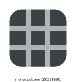 Grid icon. grid, pixel, graphic design, edit tools, graphic tool, interface, layout, design, square. Vector icon illustration