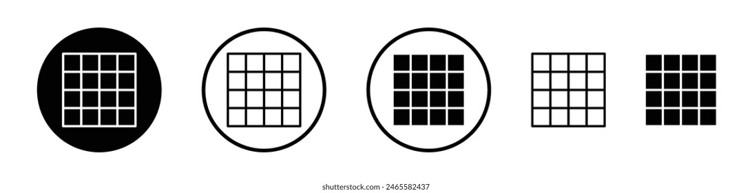 Grid icon set. Coordinate vector symbol.