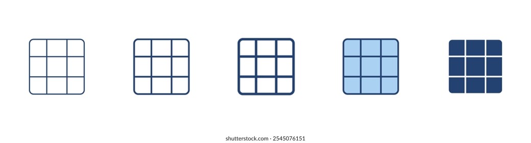 Grid icon Symbol set collection