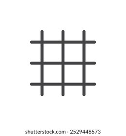 Grid icon Thin outline art symbol