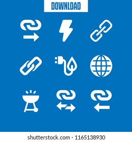 grid icon. This set with barbecue, electricity, earth grid and link vector icons for mobile and web