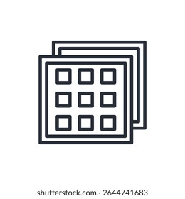 icono de cuadrícula. Vector. Trazo editable. Signo de estilo lineal para uso Diseño web, logotipo. Ilustración de símbolo.