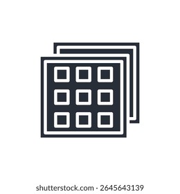 grid icon. vector.Editable stroke.linear style sign for use web design,logo.Symbol illustration.