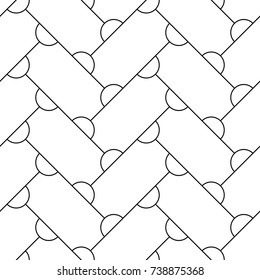 Grid image. Herringbone pattern. Slabs tessellation. Seamless surface design with slanted blocks tiling. Floor cladding bricks. Repeated tiles ornament background. Mosaic motif. Pavement wallpaper.