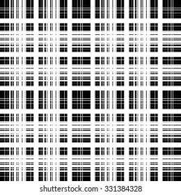 Grid of intersecting lines. Seamlessly repeatable pattern. Irregular, random thin, thick lines pattern.