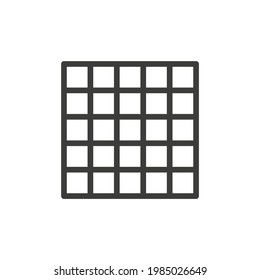 Grid layout icon. Table cells symbol. Line grid display design for web and mobile UI design.