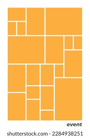 Plantilla de póster de diseño de cuadrícula con hasta 20 imágenes