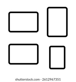 Grid Layout Vector Line Icon Design