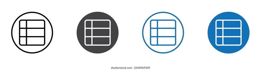 Grid lcon Logo sign in thin line outline