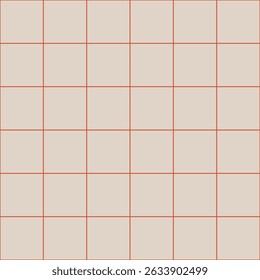Grid line. Background editable can use for wallpaper, patter and tile texture. Seamless vector pattern. Background grid. Red and beige. Seamless pattern
