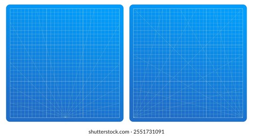 Plano de fundo de plano gráfico de linha de grade para notas e tecnologia. Textura de wireframe ideal para arquitetura, gráficos e projetos de tapete de corte com uma escala métrica.