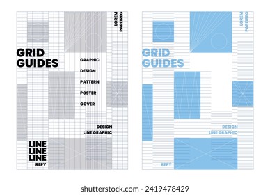 grid line graphic poster design horizontal vertical lines graph paper cross square checked stripe lines layout editorial concept template note minimal simple background abstract line pattern book