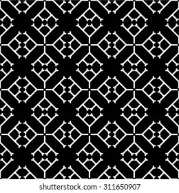 The grid line pattern of geometric elements, triangle, dot, seamless vector background.