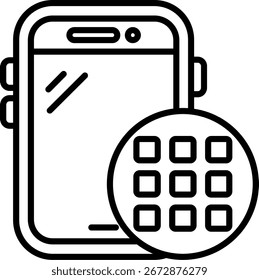 Diseño de icono de Vector de línea de cuadrícula