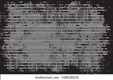Grid lined pattern. Abstract grunge halftone lined texture. Distressed uneven grunge background. Abstract vector illustration. Overlay to create interesting effect and depth. Isolated on white. EPS10
