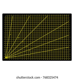 Grid Lines Cutting Mat Craft Scale Plate Card Fabric Leather Paper Board vector
