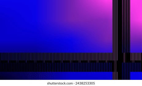 Grid lines intersecting over purple and blue gradient background